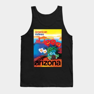 Beautifully Restored Vintage Travel Poster - American Airlines Travel to Arizona Tank Top